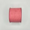 2.5 inch Faux Burlap Ribbon: Pink