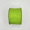 2.5 inch Faux Burlap Ribbon: Green