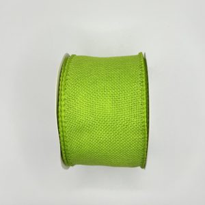 2.5 inch Faux Burlap Ribbon: Green