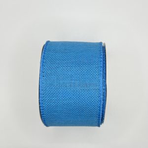 2.5 inch Faux Burlap Ribbon: Blue