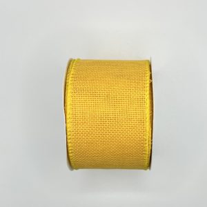 2.5 inch Faux Burlap Ribbon: Yellow
