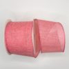 2.5 inch Faux Burlap Ribbon: Pink - Image 2