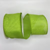 2.5 inch Faux Burlap Ribbon: Green - Image 2