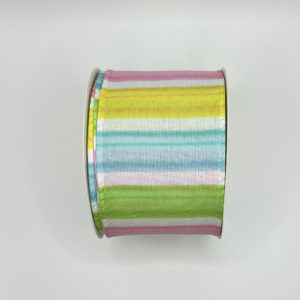 2.5 inch Stripe Ribbon: Pastel