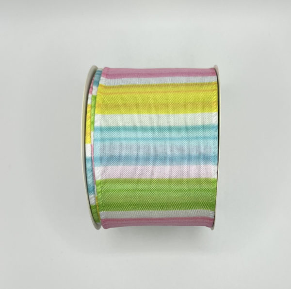 2.5 inch Stripe Ribbon: Pastel