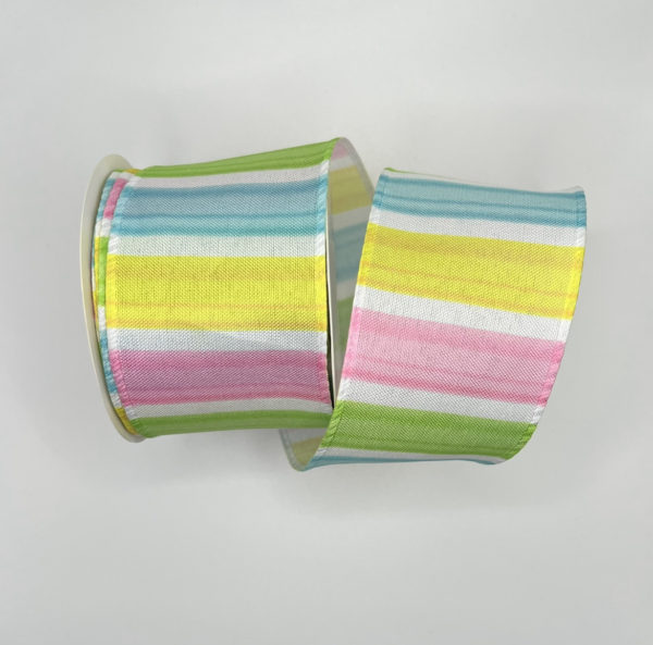 2.5 inch Stripe Ribbon: Pastel - Image 2