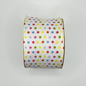 2.5 inch Polka Dot Ribbon: Multicolor