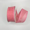 1.5 inch Faux Burlap Ribbon: Pink - Image 2
