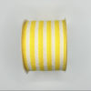 2.5 inch Stripe Ribbon: Yellow White