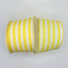 2.5 inch Stripe Ribbon: Yellow White - Image 2