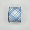 2.5 inch Plaid Ribbon: Light Blue
