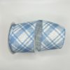 2.5 inch Plaid Ribbon: Light Blue - Image 2