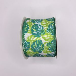 2.5 inch Leaf Ribbon: Tropical