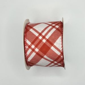 2.5 inch Plaid Ribbon: Red