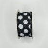 1.5 inch Polka Dot Ribbon: Black White